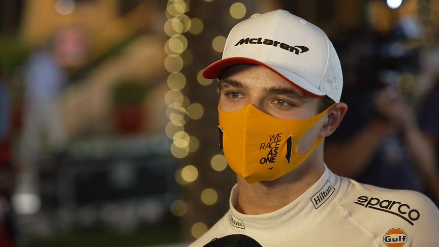 Norris describes 'crazy moment' when marshal ran onto track in Bahrain GP