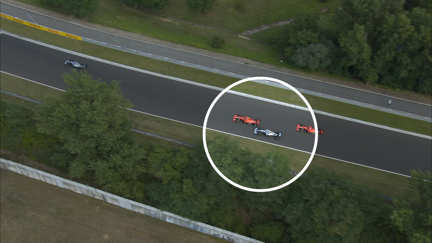 Hungarian GP: Bottas contact with Hamilton and Leclerc on Lap 1