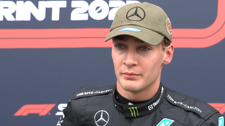 Russell reveals ‘distracting’ radio problem in the Sprint Shootout