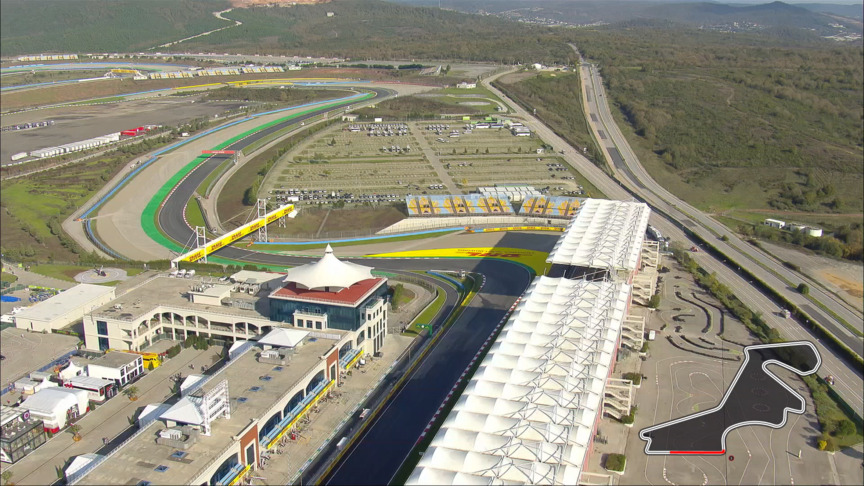 View from the heli: A lap of Istanbul Park from the air