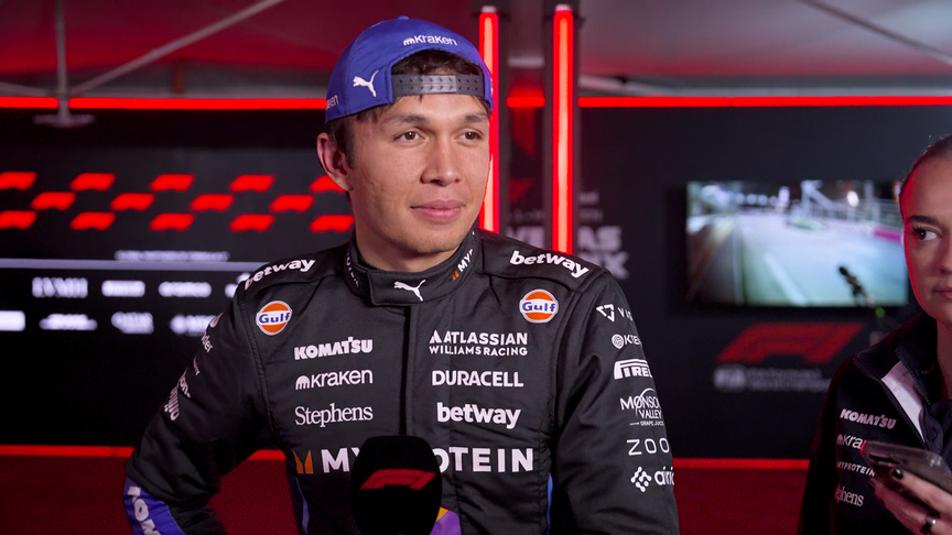 Albon: 'Happy' with promising Thursday in Las Vegas 