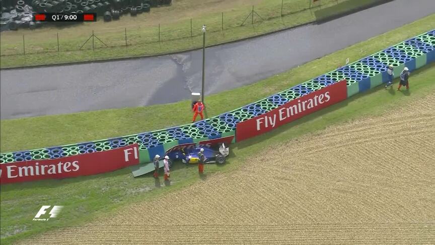 Qualifying: Ericsson crashes out of wet Q1