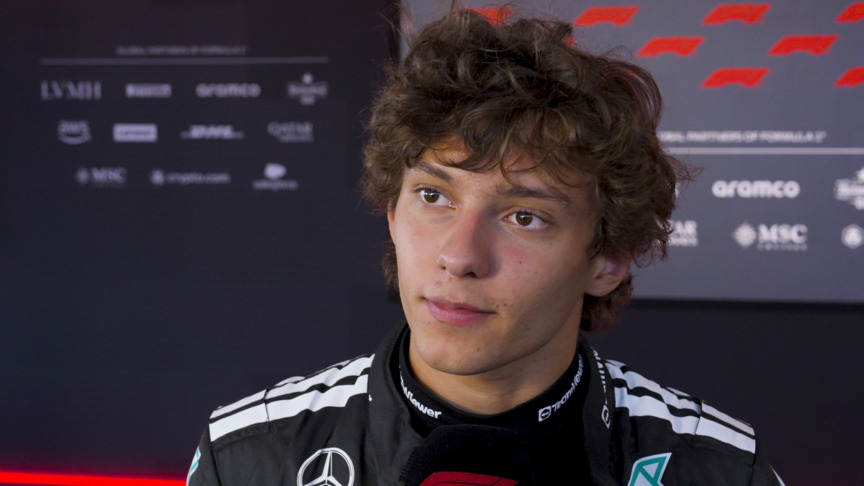 Antonelli 'pushed a bit too hard' in Monza as he beached car in FP2