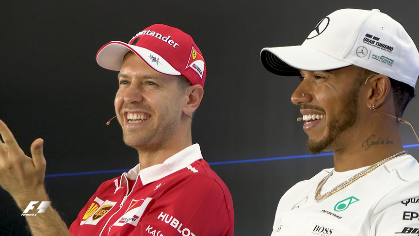 Drivers face the press in Abu Dhabi