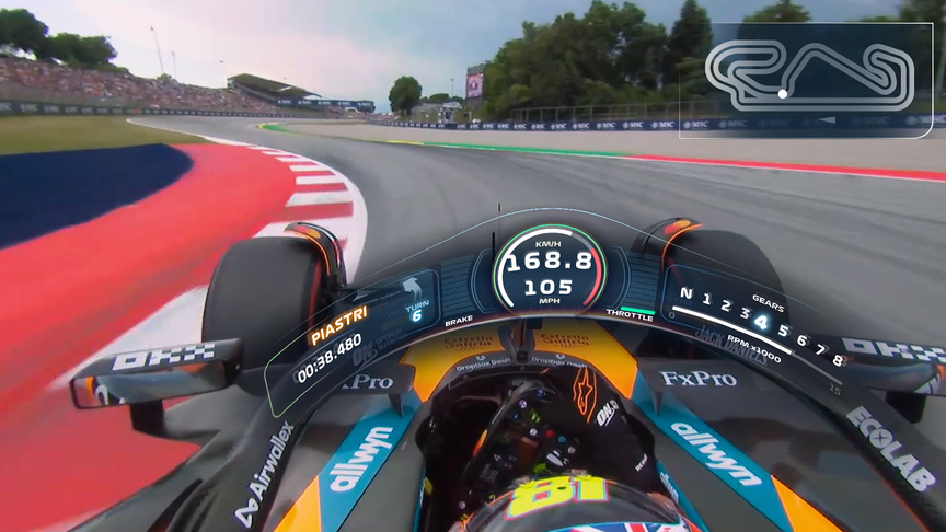 Track View: Onboard with Oscar Piastri around Barcelona