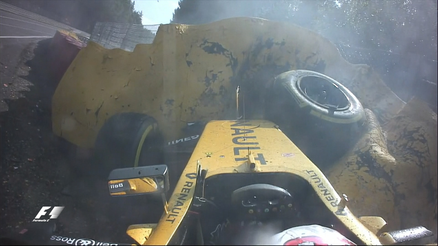 Race: Huge Magnussen crash brings out red flags at Spa