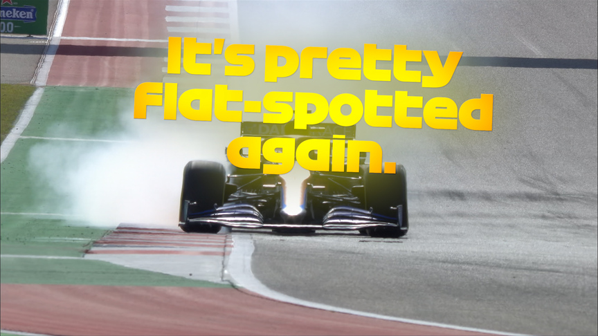 2021 United States GP FP2: Norris flat spots his tyres at Turn 11