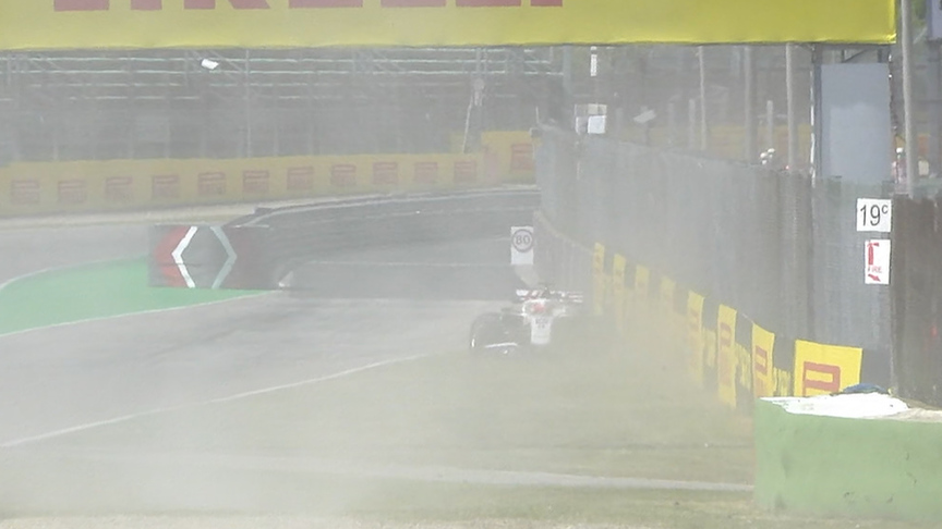 2021 Emilia Romagna GP FP1: Mazepin crashes into the wall