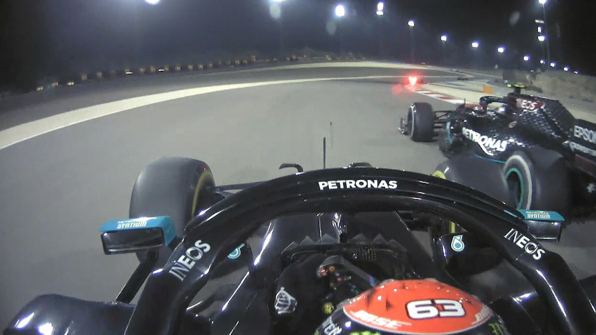 2020 Sakhir Grand Prix: Russell overtakes Bottas with sensational move
