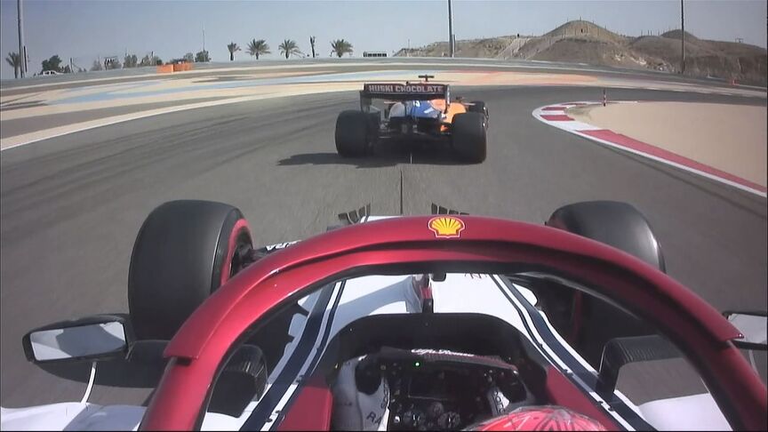 FP1: Raikkonen tripped up by slow-moving McLaren