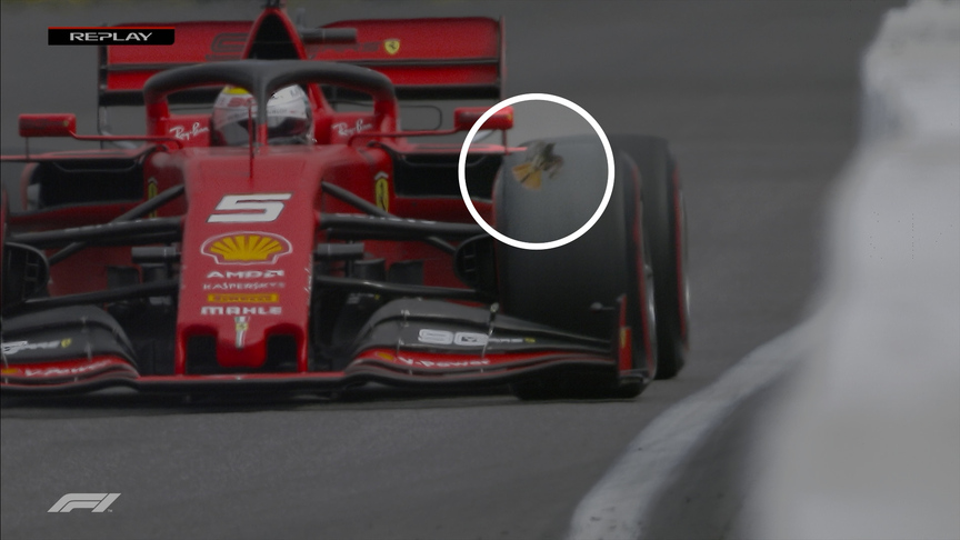 FP3: Lucky bird escapes contact with Vettel’s front tyre