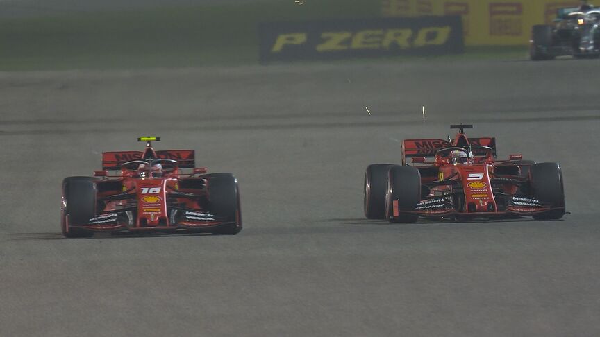 BAHRAIN GP: Leclerc battles past Vettel for the lead