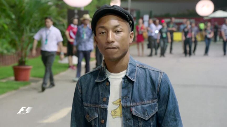 Pharrell catches up with Lewis in Singapore
