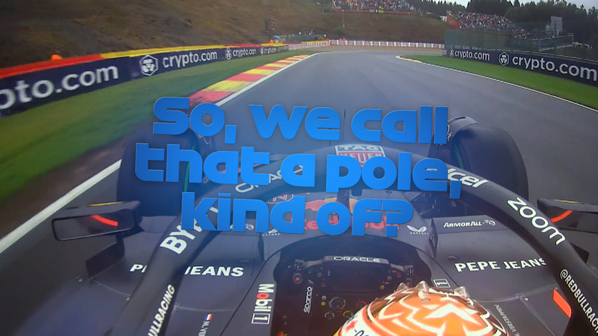 2024 Belgian GP Qualifying: Max Verstappen and Red Bull celebrate his P1 lap in Q3