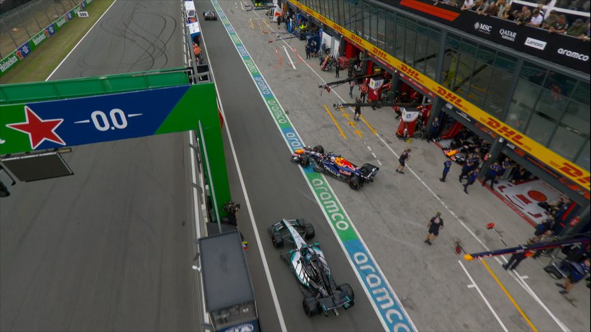 2026 Dutch GP Qualifying: Verstappen and Russell get close in the pit lane in Q3