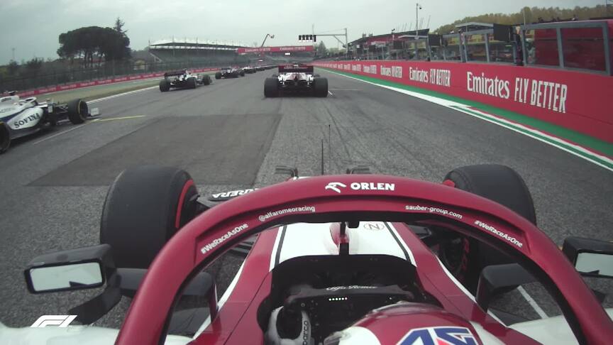 ONBOARD: Giovinazzi gains six places at Emilia Romagna GP race start