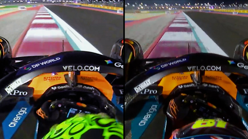 2025 Qatar Grand Prix: Norris and Piastri both catch high-speed snaps late in the race