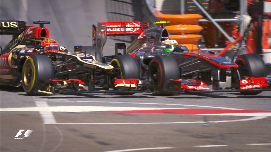 F1 VAULT: Raikkonen storms back after Perez tangle