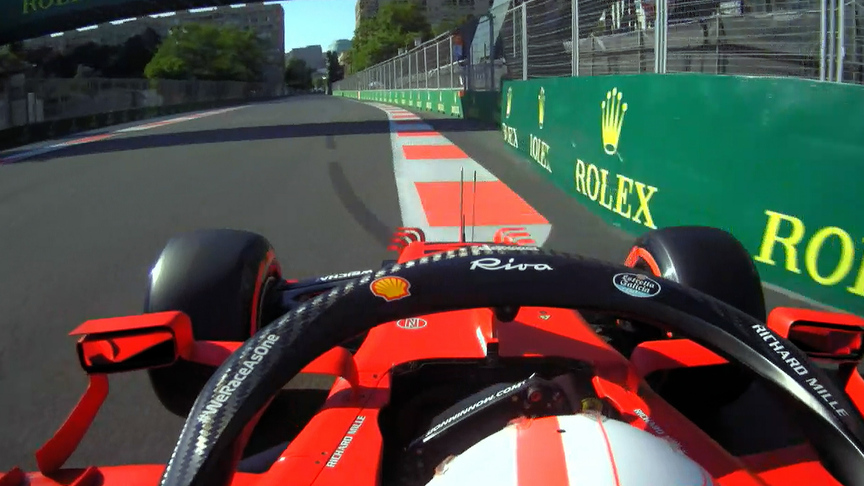 ONBOARD: Charles Leclerc’s 2021 Pirelli Pole Position Award lap at the Azerbaijan Grand Prix