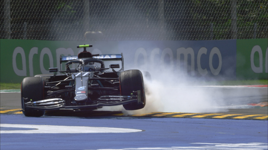 2020 Italian Grand Prix: Bottas locks up on way to grid