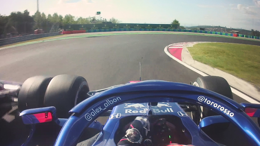 Hungarian GP: Albon and Perez collide in fight for final point