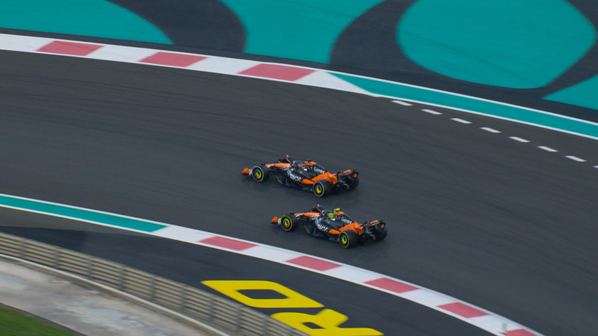 2025 Abu Dhabi Grand Prix: All the angles as Piastri grabs P2 from Norris on Lap 1