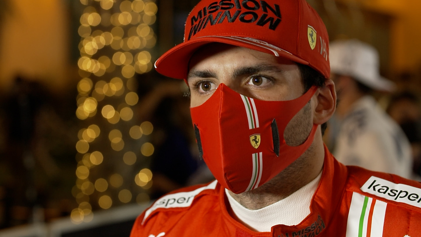 Carlos Sainz 'happy' with P8 after Ferrari engine trouble