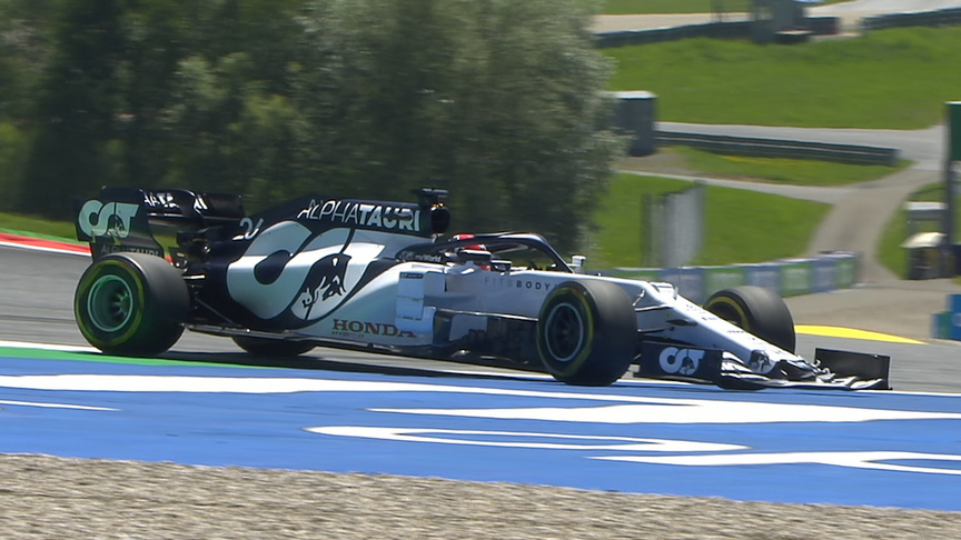 Styria FP1: Kvyat spins at Turn 3