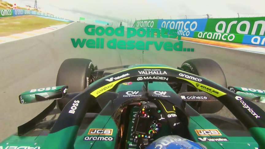 2026 Dutch Grand Prix: Alonso crosses the line to seal points finish for Aston Martin
