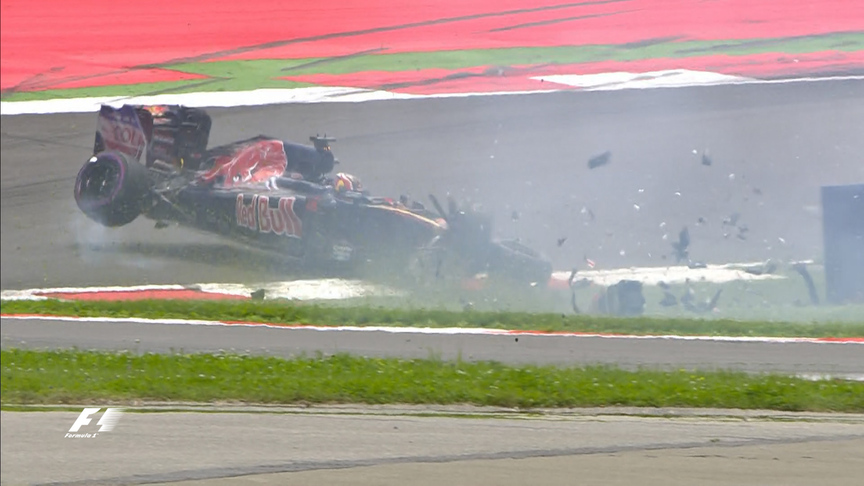 Qualifying: Kvyat crashes out after suspension failure