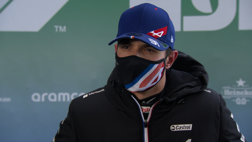 Mixed reaction from Esteban Ocon after Q2 exit in Brazil