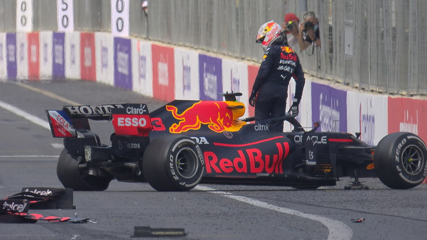 2021 Azerbaijan Grand Prix: Heartbroken Verstappen crashes out of the lead in Baku