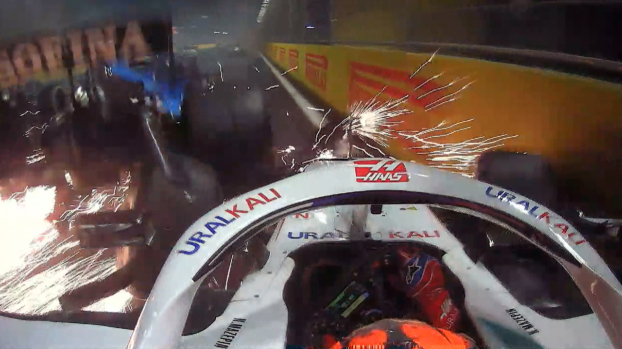 l'incidente del pilota Haas