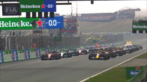 2022 Dutch Grand Prix: Verstappen leads away from pole as Hamilton battles with Sainz on the race start 
