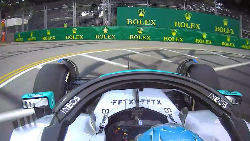 2022 Singapore GP FP1: Russell's Mercedes unscathed after slide into barriers