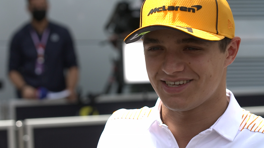 Lando Norris says it's 'good to be back' at scene of his first F1 podium