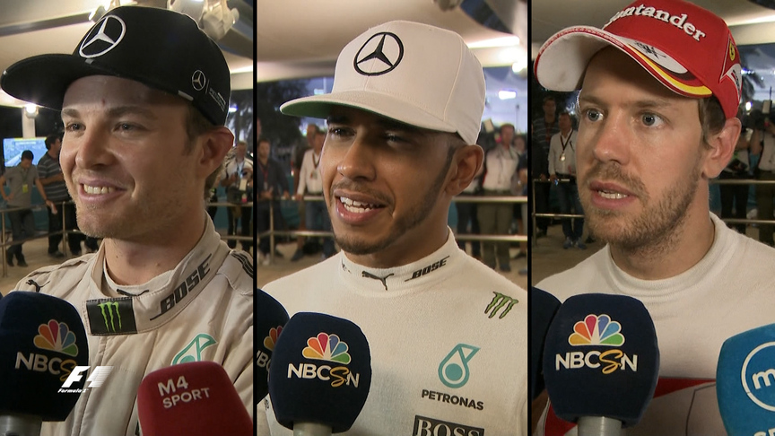 Drivers report back after the race in Abu Dhabi