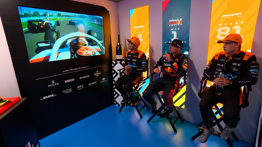 2023 Japanese Grand Prix: Listen in to the chat from the top three drivers in the cool-down room after the race