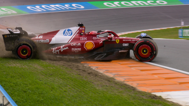 Leclerc's Dutch GP ends after collision with Antonelli