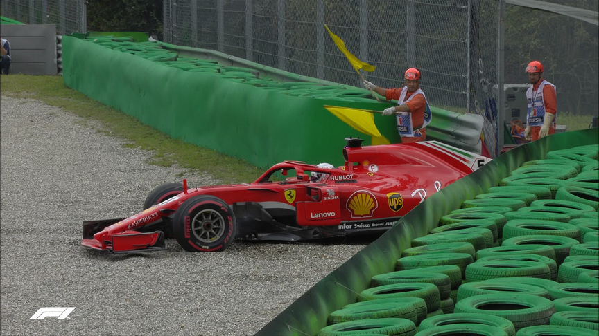 FP2: Vettel manages to drive out of Monza gravel