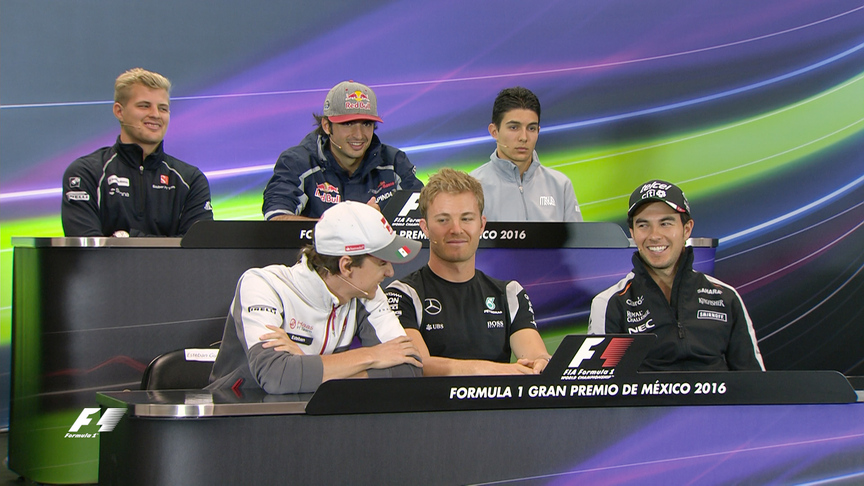 Drivers face the press in Mexico