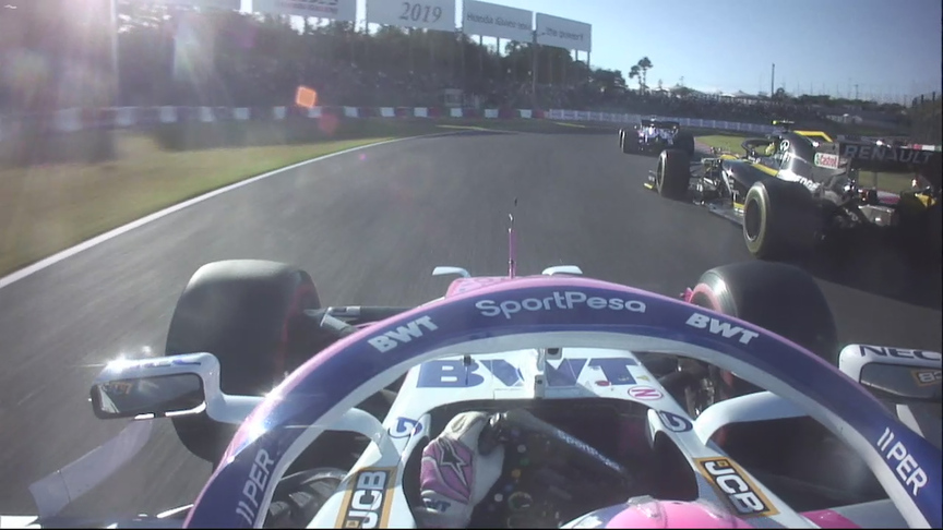 JAPANESE GP: Perez's brilliant pass on Hulkenberg