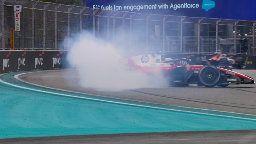 2026 Miami Grand Prix: Last lap spin costs Leclerc two places