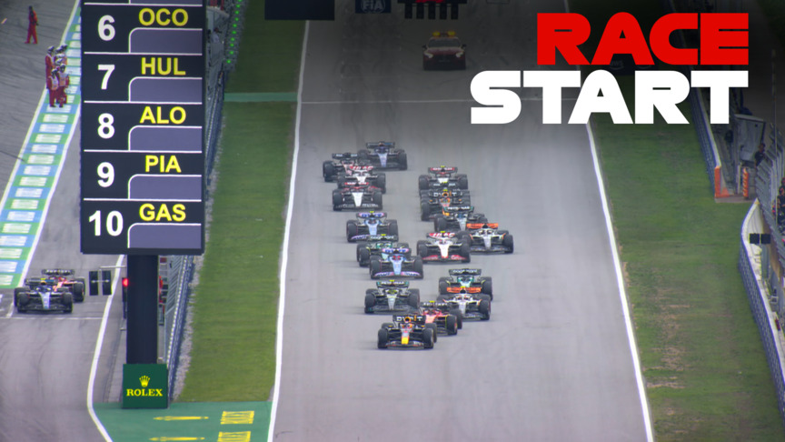 2023 Spanish Grand Prix: Pole-sitter Verstappen fends off fast-starting Sainz into Turn 1 in Barcelona