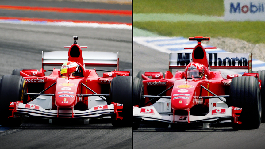 Mick Schumacher's emotional drive in his father's Ferrari