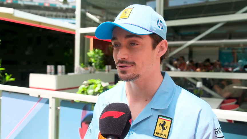 Charles Leclerc discusses new livery and sponsorships ahead of Miami GP