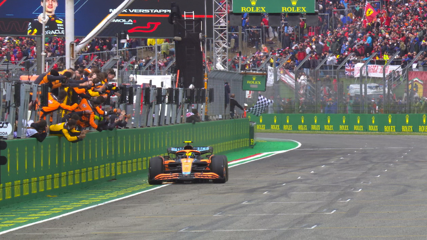 2022 Emilia Romagna Grand Prix: Delighted Norris crosses the line for P3 at Imola