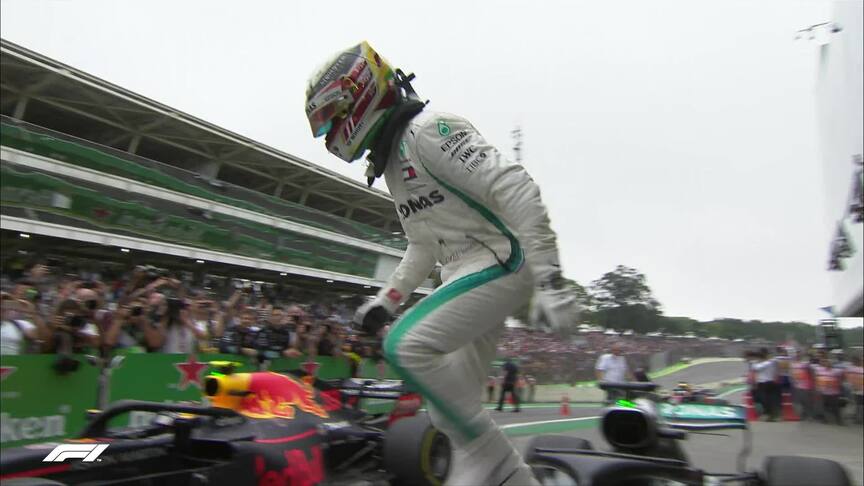 MUST SEE: Barriers collapse as Mercedes title celebrations begin