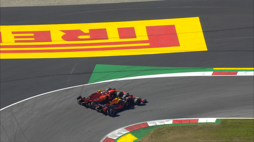 Austrian GP: Contact as Verstappen passes Leclerc for the lead