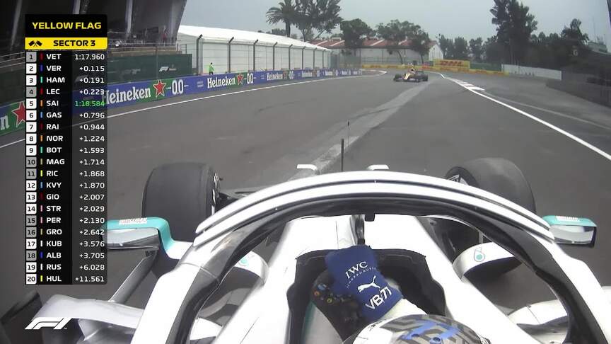 FP2: Dramatic spin for Bottas entering the stadium section